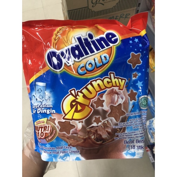 

Ovaltine Cold Crunchy Susu Bubuk Coklat Stik 576gr (32gx18 stik)