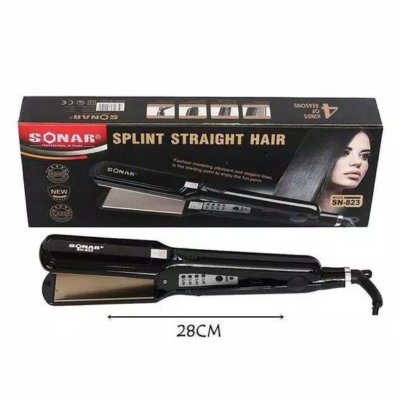 Sonar SN 823 Catokan Rambut Catok Pelurus Rambut Temperatur Suhu Cepat Panas Dan Licin