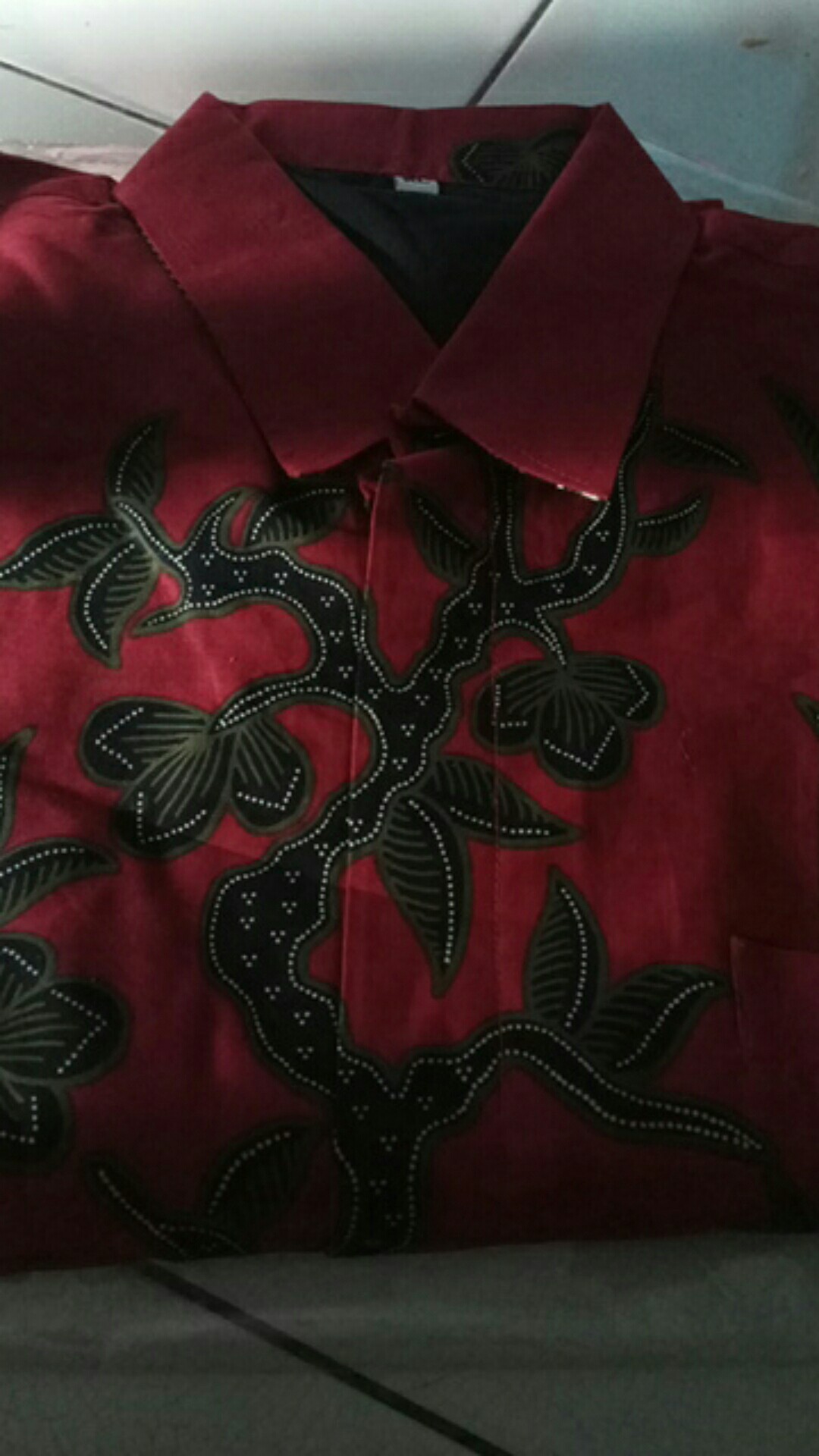 (bisa Cod)ranting Merah Kemeja Batik Pria Lengan Panjang Full Furing Katun Sragenan