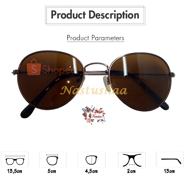 Kacamata Hitam Fashion Pria Wanita Terbaru / Kacamata Anti Sinar Matahari Gaya Termurah Frame Oval Bahan Metal Unisex FREECASE