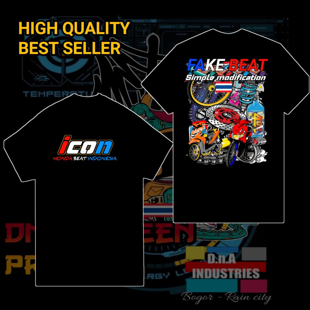 Kaos Honda Beat Modifikasi Pakaian Atasan Pria Baju Distro