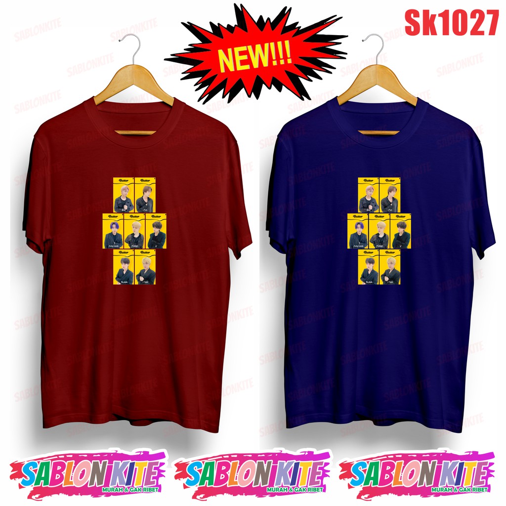 MURAH!!! KAOS KPOP ALL MEMBER BUTTER SK1027 ADA 8 WARNA UNISEX