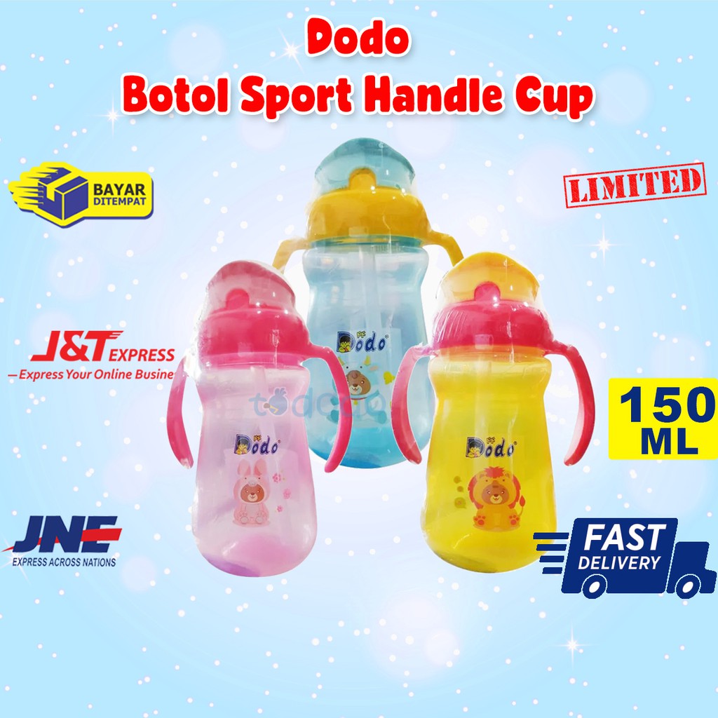 DODO Botol Sport Handle Cup - Botol Minum Sedotan Kecil