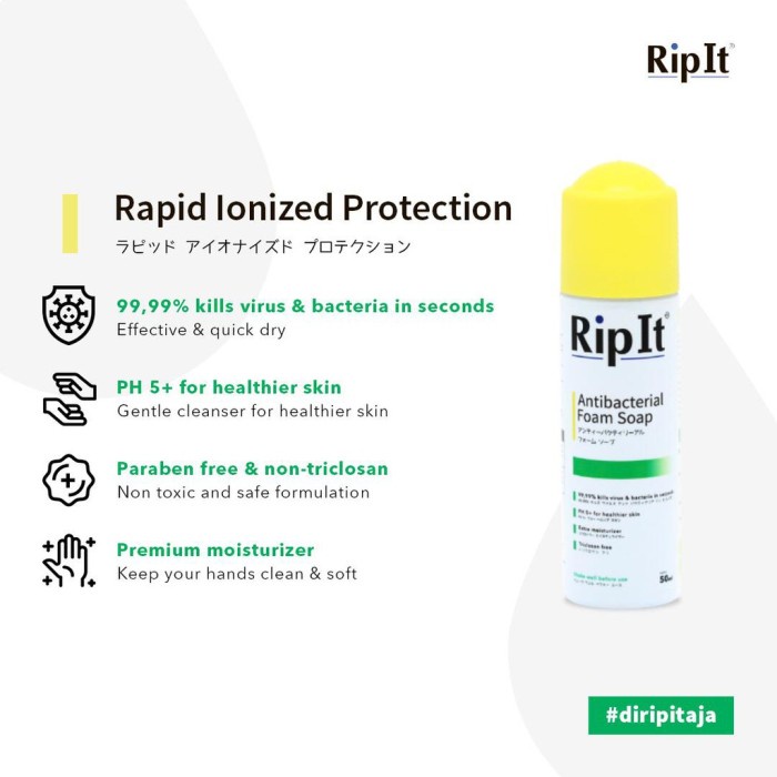 Rip It Antibacterial Hand Soap 50 ML Sabun Cuci Tangan