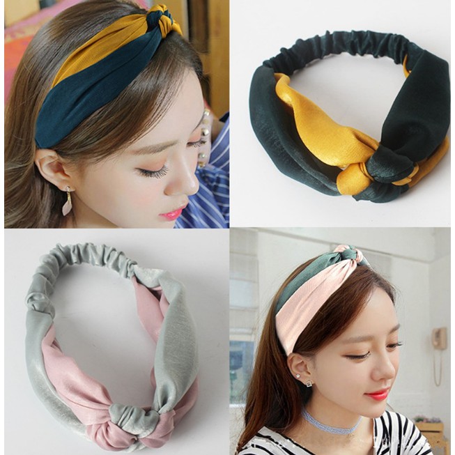 JAYA.Co Bando / Bandana Model Silang Kombinasi Warna Ala Korea