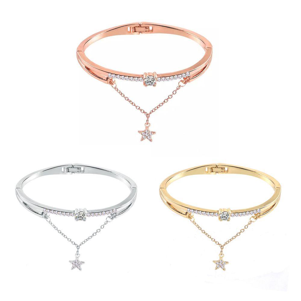 Gelang PREVA Star Mewah Rose Gold Forever Love Cuff Bangles