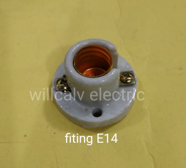 FITING KERAMIK E12 &amp; E14 / FITING KERAMIK E12 E14 / FITING LAMPU PORCELEIN E12 &amp; E14