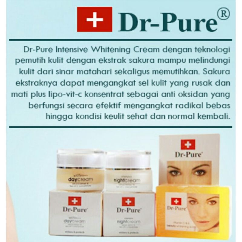 DR. Pure Cream Siang Cream Malam Sabun Original BPOM 100%