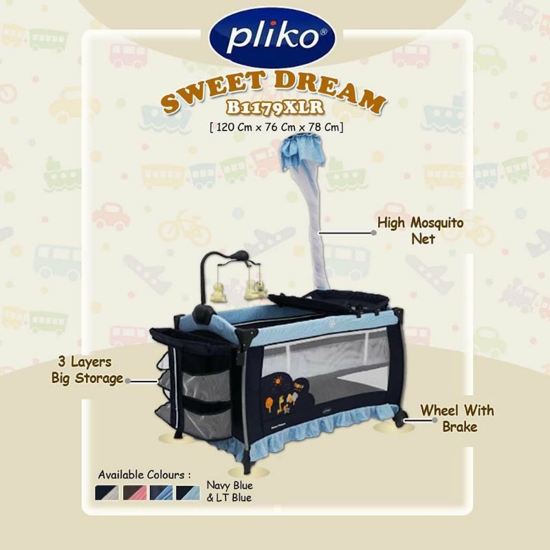 Box Bayi Pliko 1179 XLR Sweet Dream Tempat Tidur Bayi Makassar