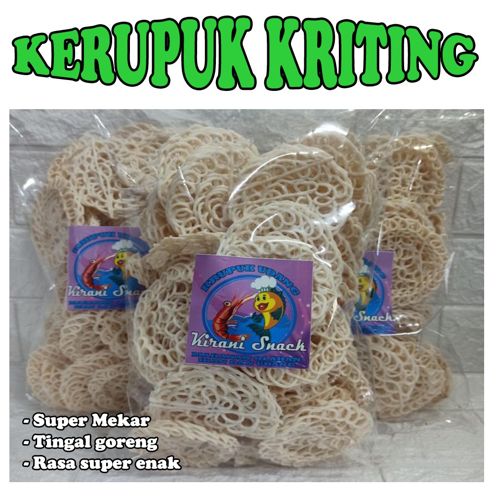 

KERUPUK KERITING MENTAH BAWANG UDANG PUTIH BESAR 500GR