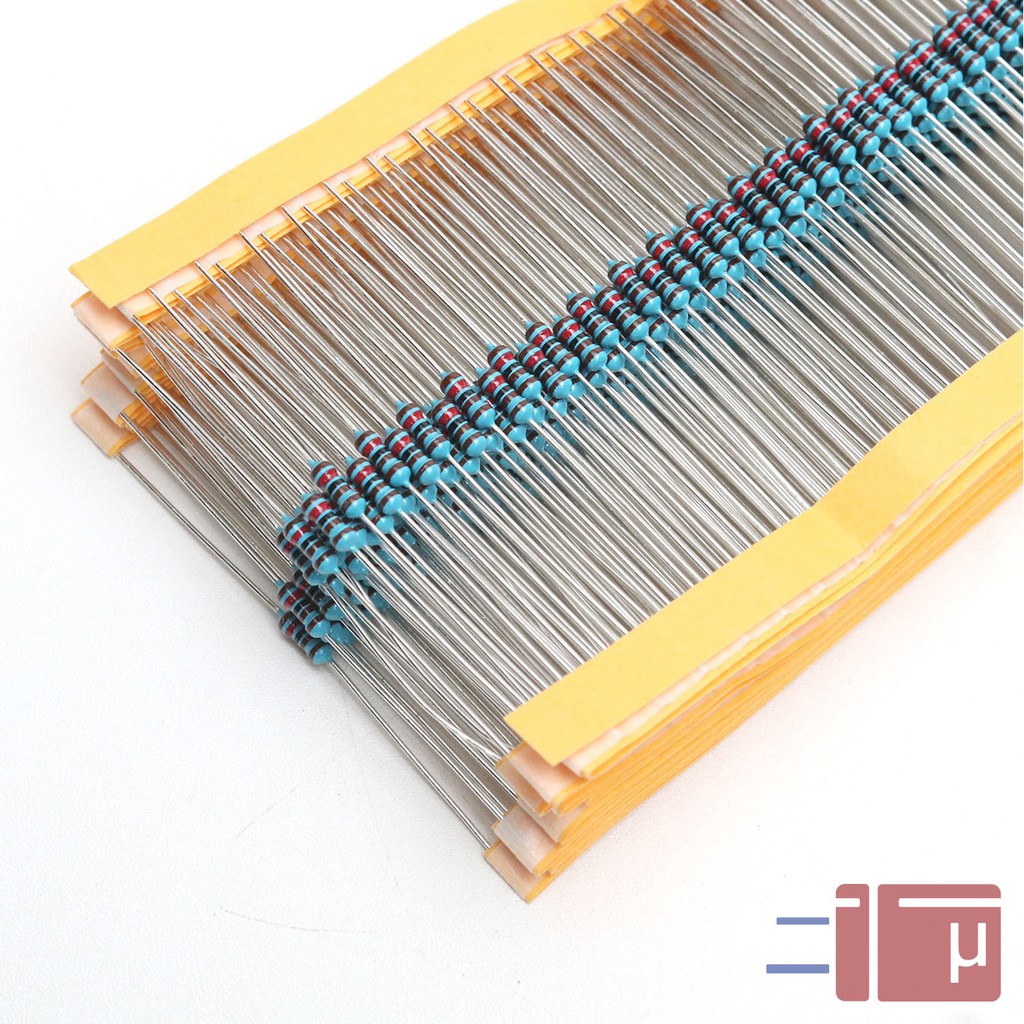 x10 Resistor 1k2 1.2K 1/4W Metal Film 1% Taiwan Kaki Tembaga