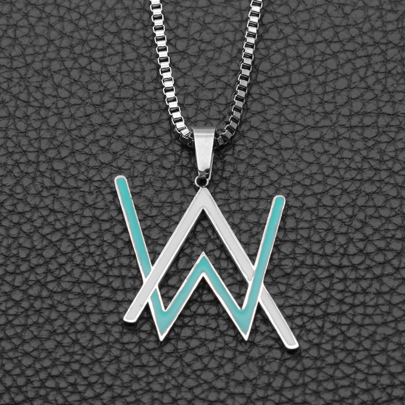 Alan Walker Necklace Hip Hop Street Trendy Luminous Pendant Titanium Steel Chain