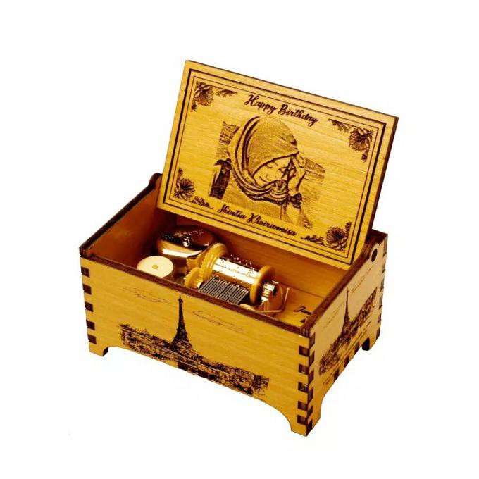 Kotak Musik Custom - Kayu Tulisan