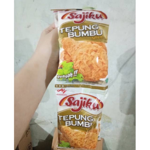 

Sajiku tepung bumbu serbaguna 80 gr 1 renceng isi 10 bungkus