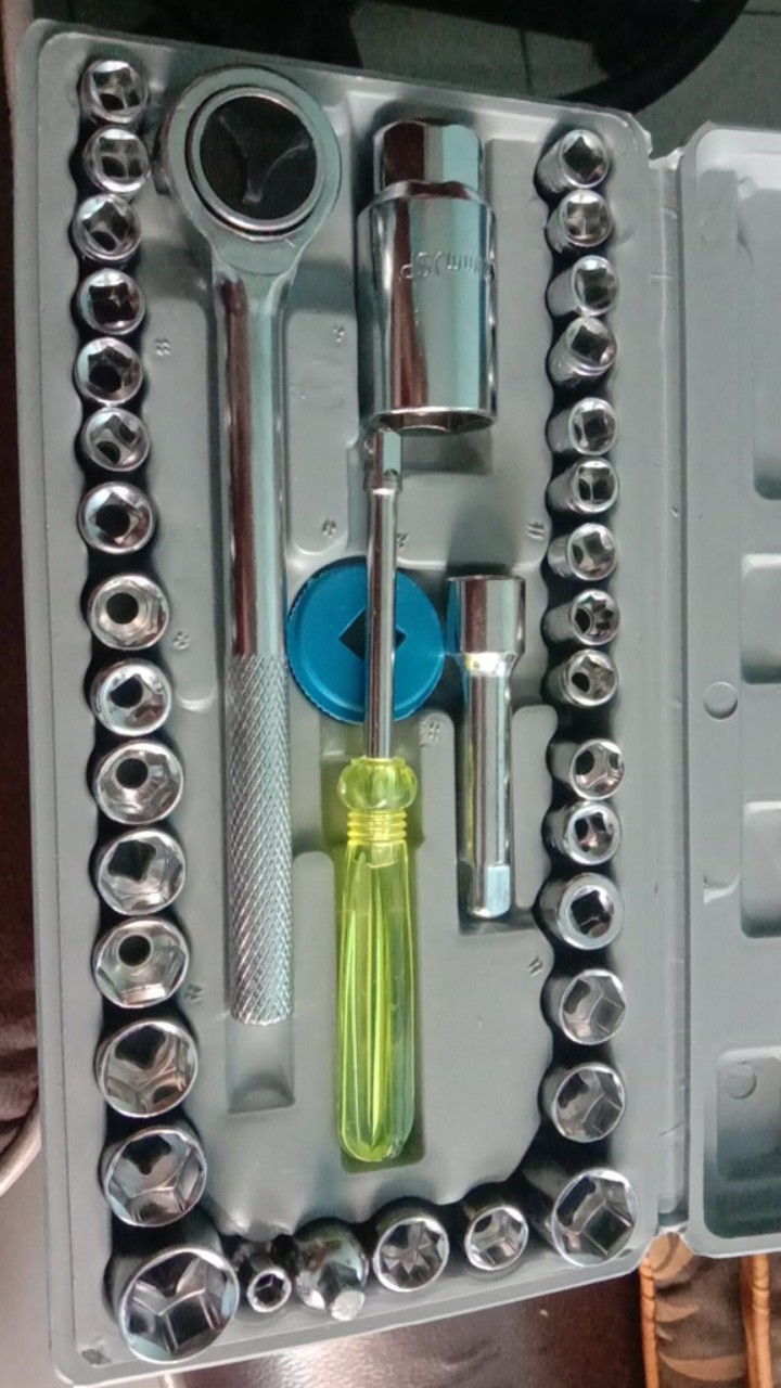 Kunci Shock Set Bengkel Komplit Isi 40 In 1 Tool Box Kunci Sok