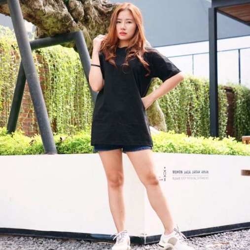 KAOS POLOS HITAM PREMIUM COTTON COMBED 16s ROUND NECK