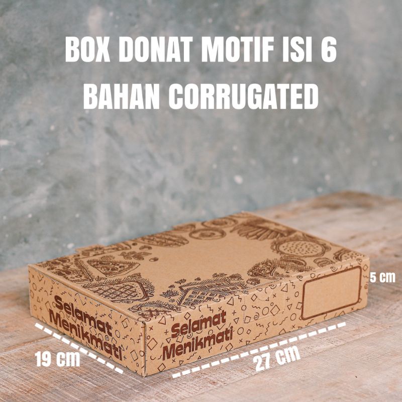 

KARDUS - BOX DONUT - KOTAK DONAT - KARTON CORRUGATED MOTIF MURAH