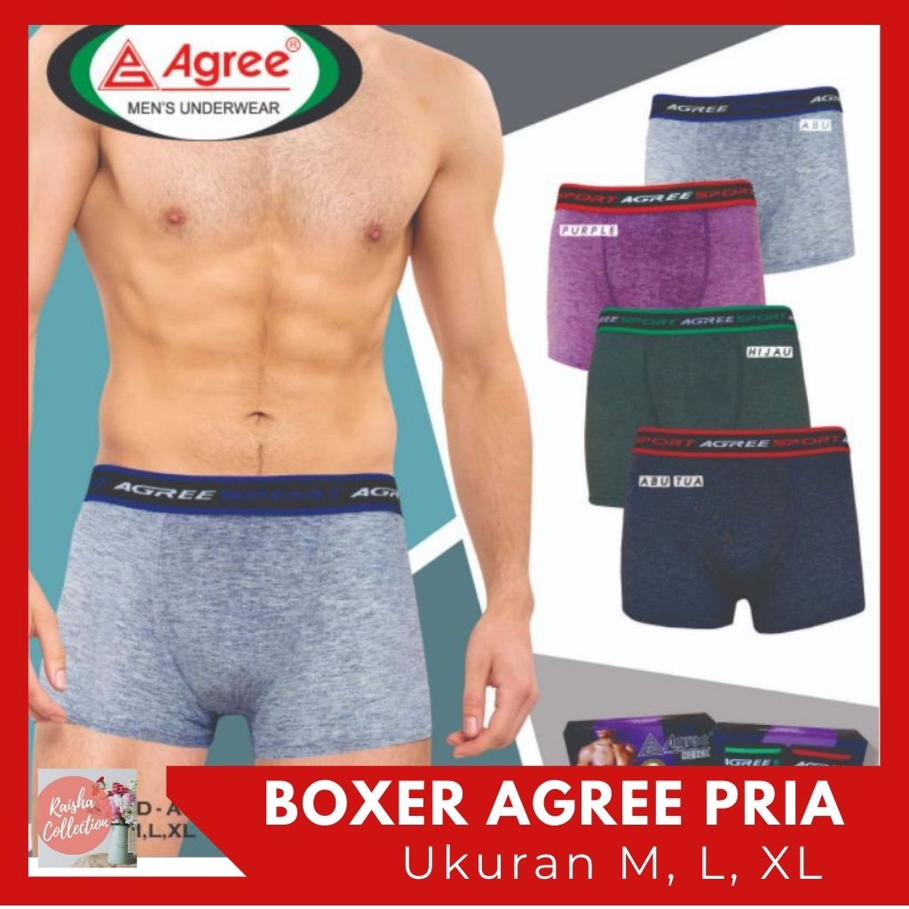 Rc 1pcs Agree Cd Celana dalam boxer sport pria super soft