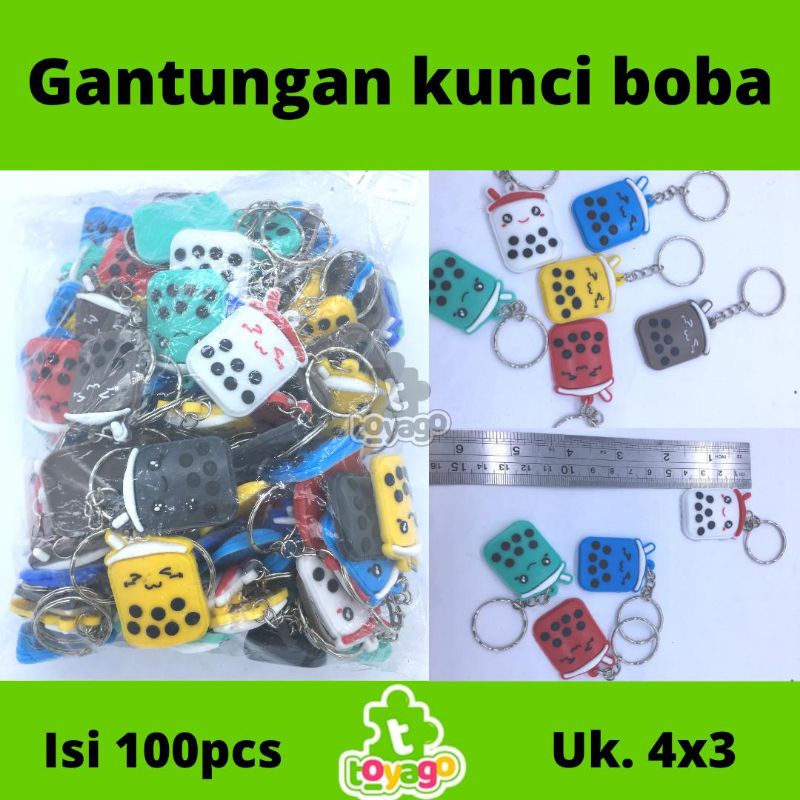 Gantungan Kunci BOBA KARET isi 100 Pcs Grosir Murah