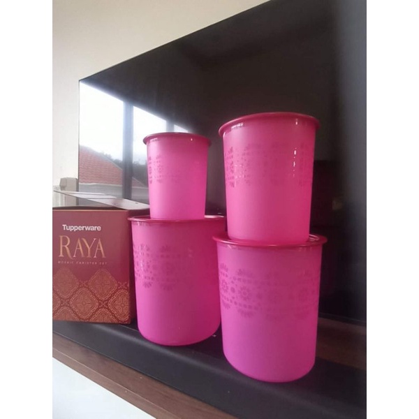 Raya Mosaic canister Deco Canister Toples set isi 4 tupperware