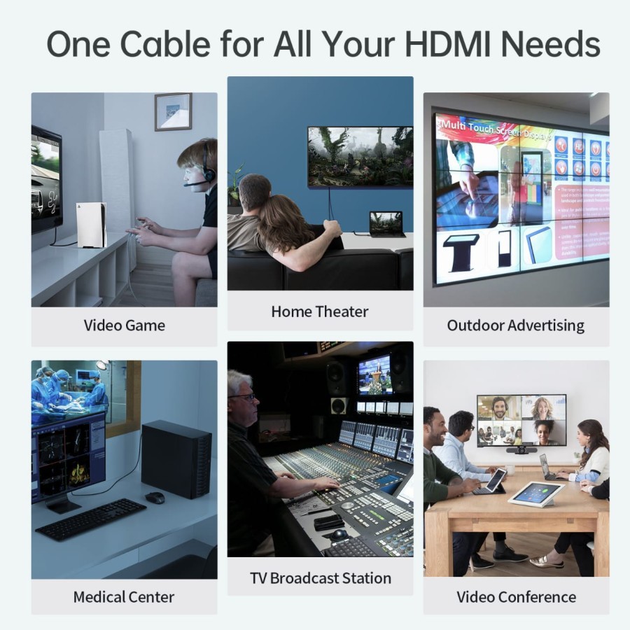 Cable hdtv 2.0 choetech 2 meter 4k 2k digital gold xhh02 - Kabel hdtv 2m