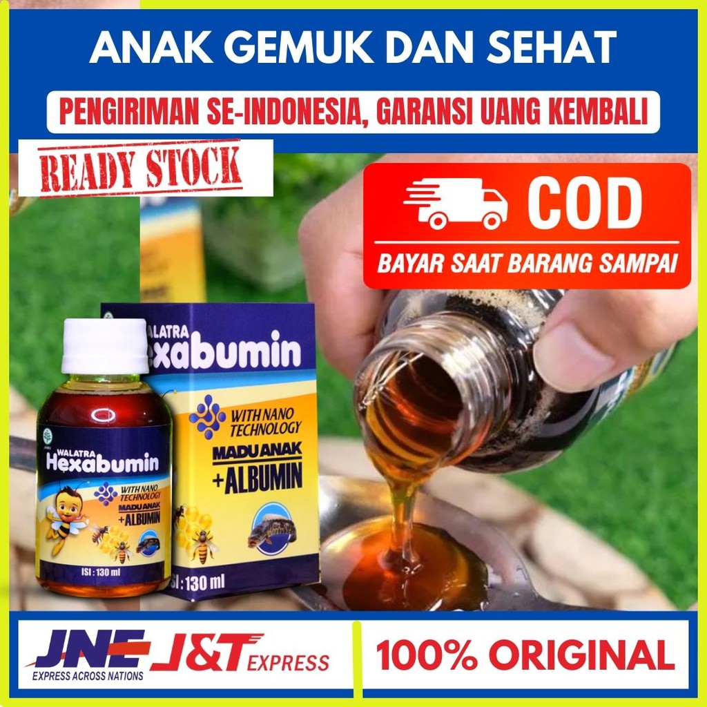 HEXABUMIN Obat Agar Anak Gemuk dan Sehat Gemuk Pipi Anak Gemuk Badan Anak Madu Gemuk Badan
