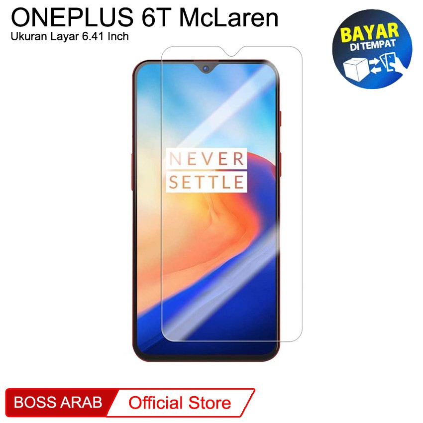 Tempered Glass OnePlus 6T McLaren (6.41") | Pelindung Layar Kaca Anti Gores - Bening