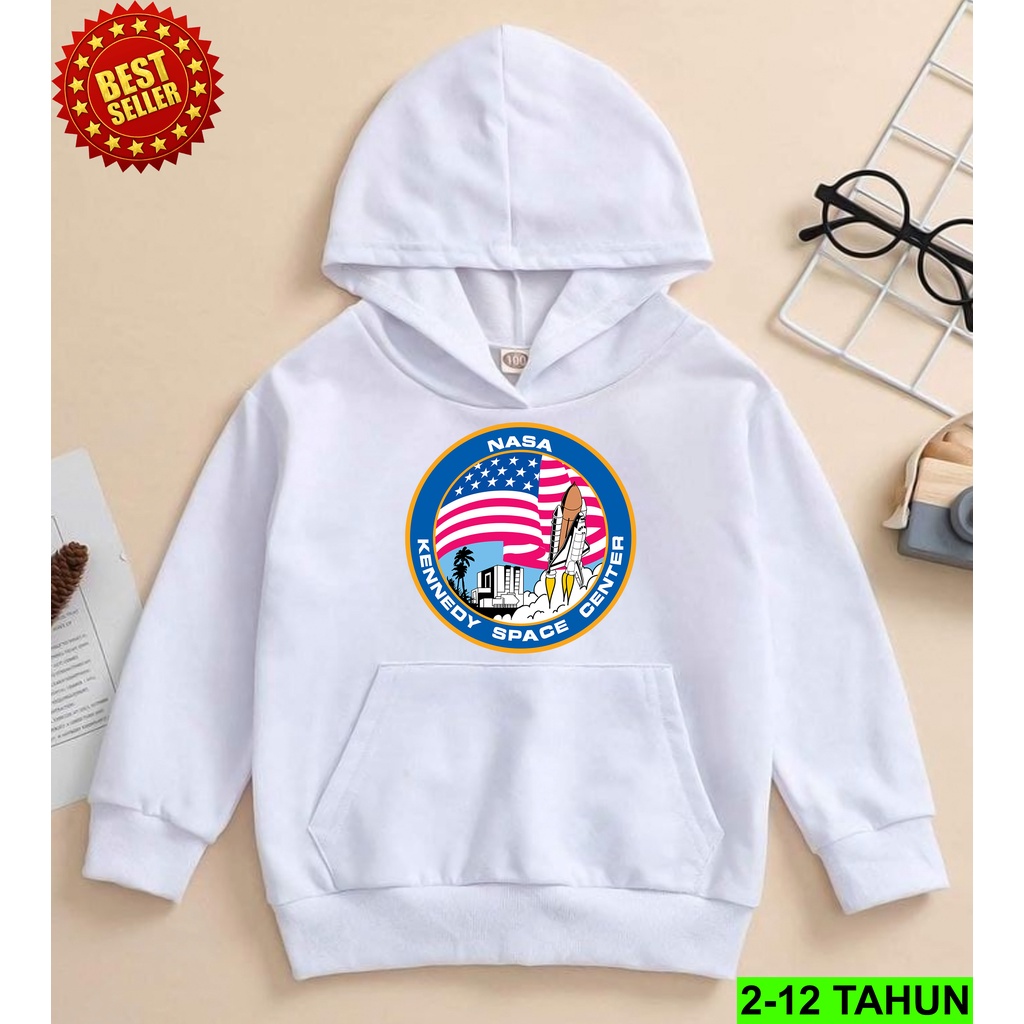 Hoodie Anak Laki Laki Perempuan / Hodie Nasa kenedy Anak Usia 2 3 4 5 6 7 8 9 10 11 12 Tahun / Jaket NASA Anak Cewek Cowok / Switer Distro Bisa Cod / Suiter Anak Terbaru / Sweeter Anak