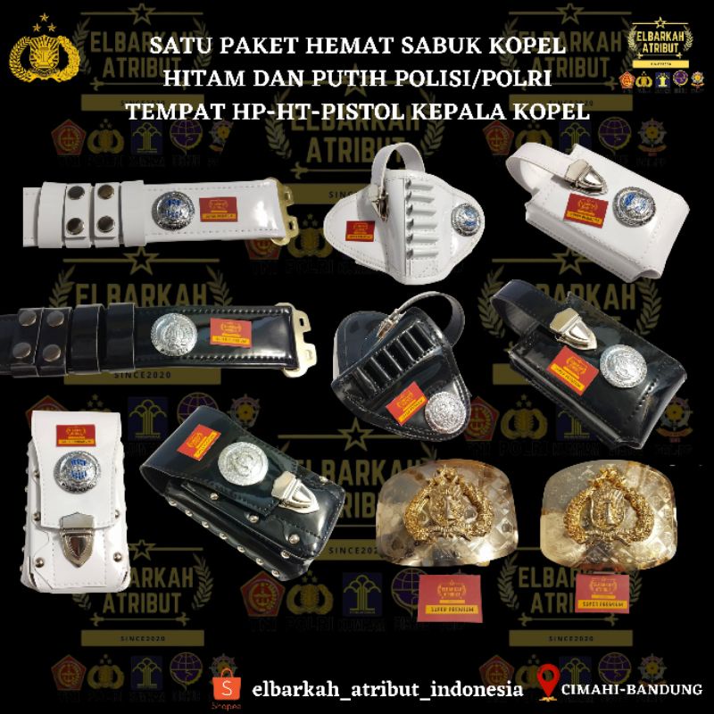 SABUK KOPEL POLISI/POLRI TEMPAT HP-HT-PISTOL KEPALA KOPEL