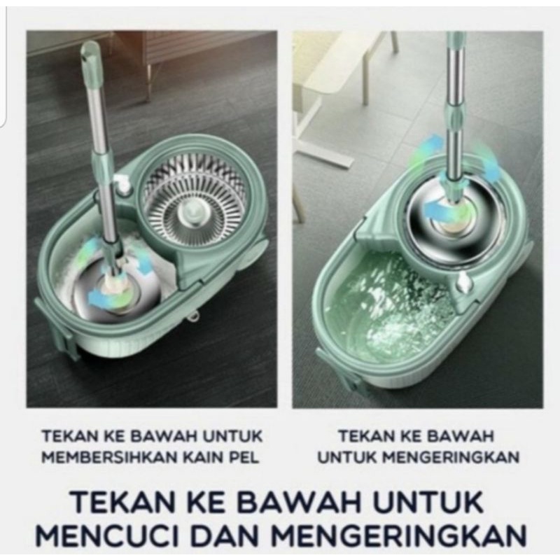 Samono SCM 003 - Clear Spin Mop Alat Pel Set