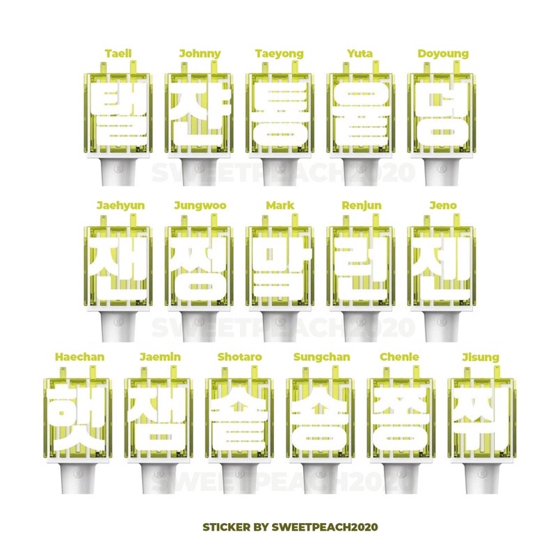 NCT Lightstick Hologram Big Sticker 1side Hangul