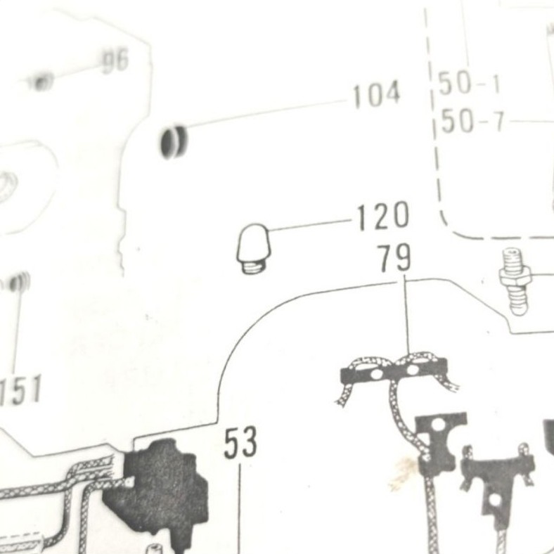 143713-101 Kaca oil / OiL CAP Mesin Jahit Lobang Kancing 814