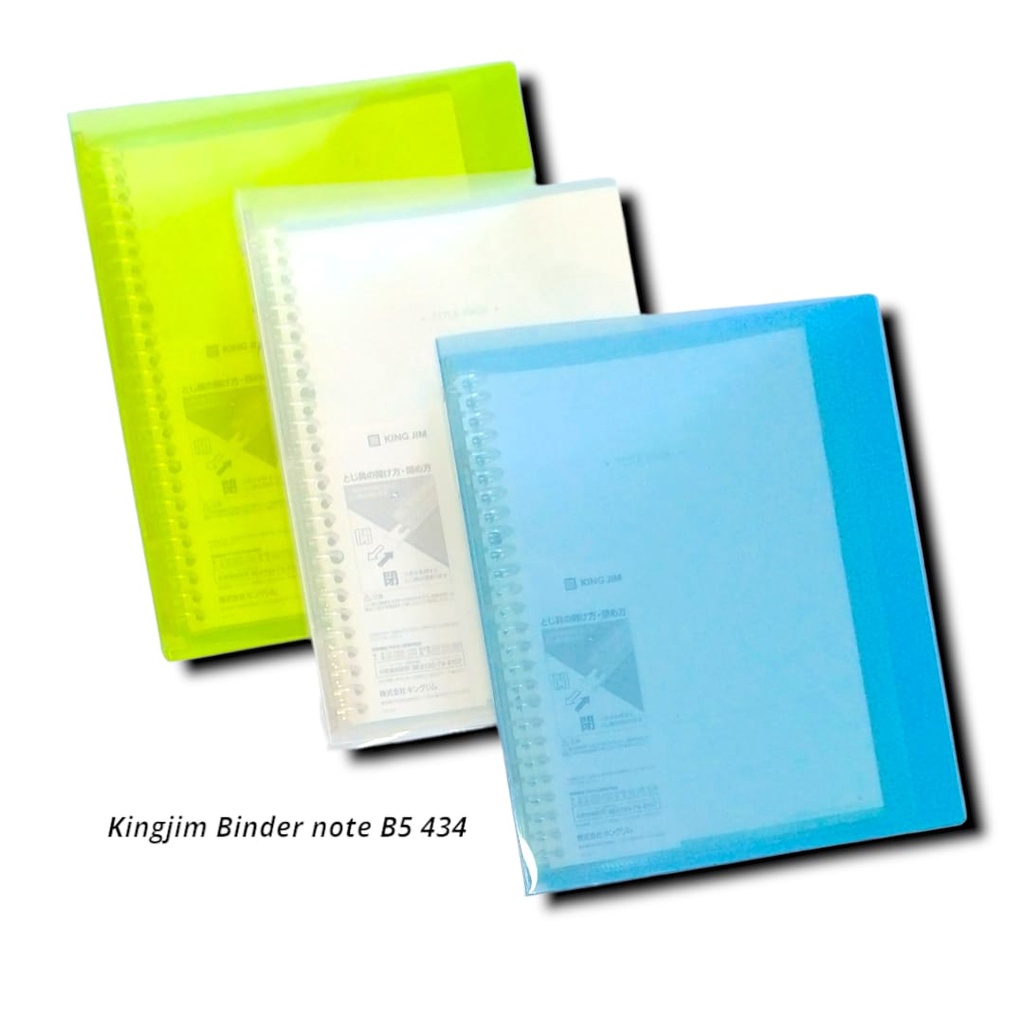 

MAP BINDER NOTE LOOSE LEAF B5 KING JIM NOTEBOOK RING PLASTIK 26 RING TRANSPARANT