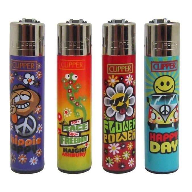 [COD] Clipper Lighter Refillable Hippie 4 pcs [COD]
