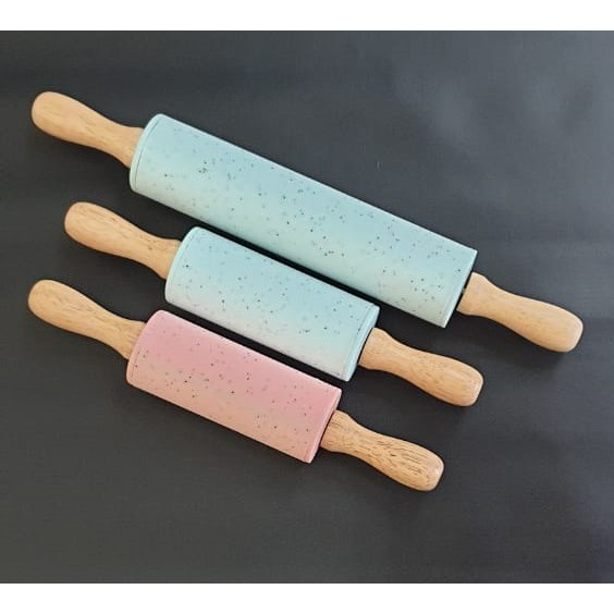 Rolling Pin Pastel / Rolling Pin Silicone Pastel / Penggiling Adonan Silikon Pastel