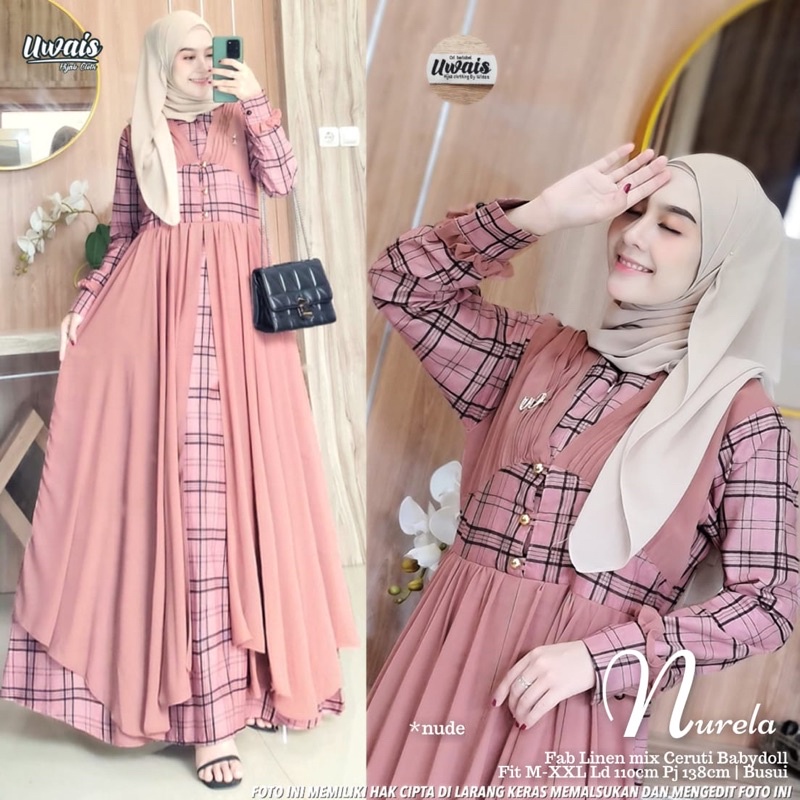 NURELA GAMIS UWAIS ORIGINAL TERBARU Gamis Remaja Terbaru Premium Jumbo