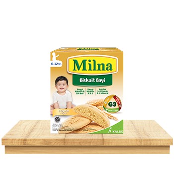 Milna Biskuit Bayi Makanan Cemilan Kering Usia 6 Bulan Kemasan 65 dan 130 Gram