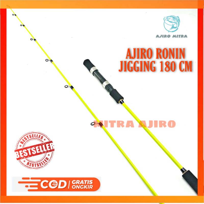 Joran Jigging kaku 10-20 lbs Ajiro Ronin 165 180cm Joran Galatama Ikan Babon