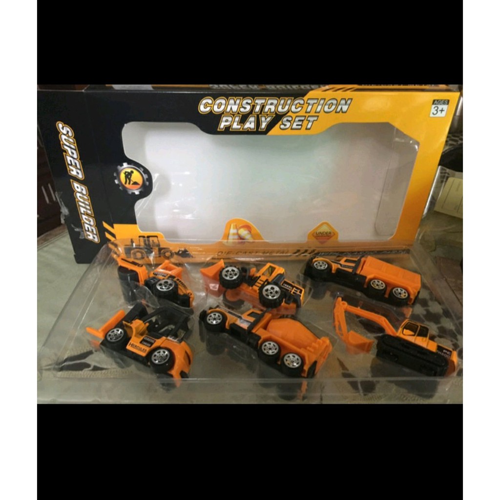 Mainan Mobil Contruction Playset isi 6 pcs