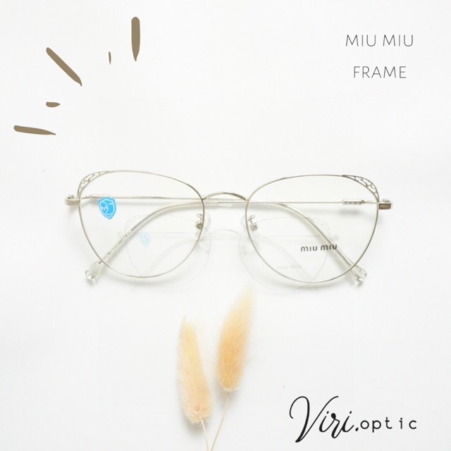 Kacamata bisa request lensa blueray photogrey bisa request minus plus silinder (MiuMiu)