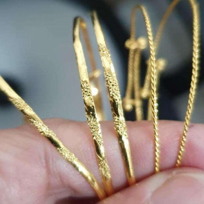 BEST SELLER GELANG BAYI NEWBORN LILIT ULIR POLOS EMAS ASLI MURNI 24K 24 KARAT 99% LIMITED EDITION