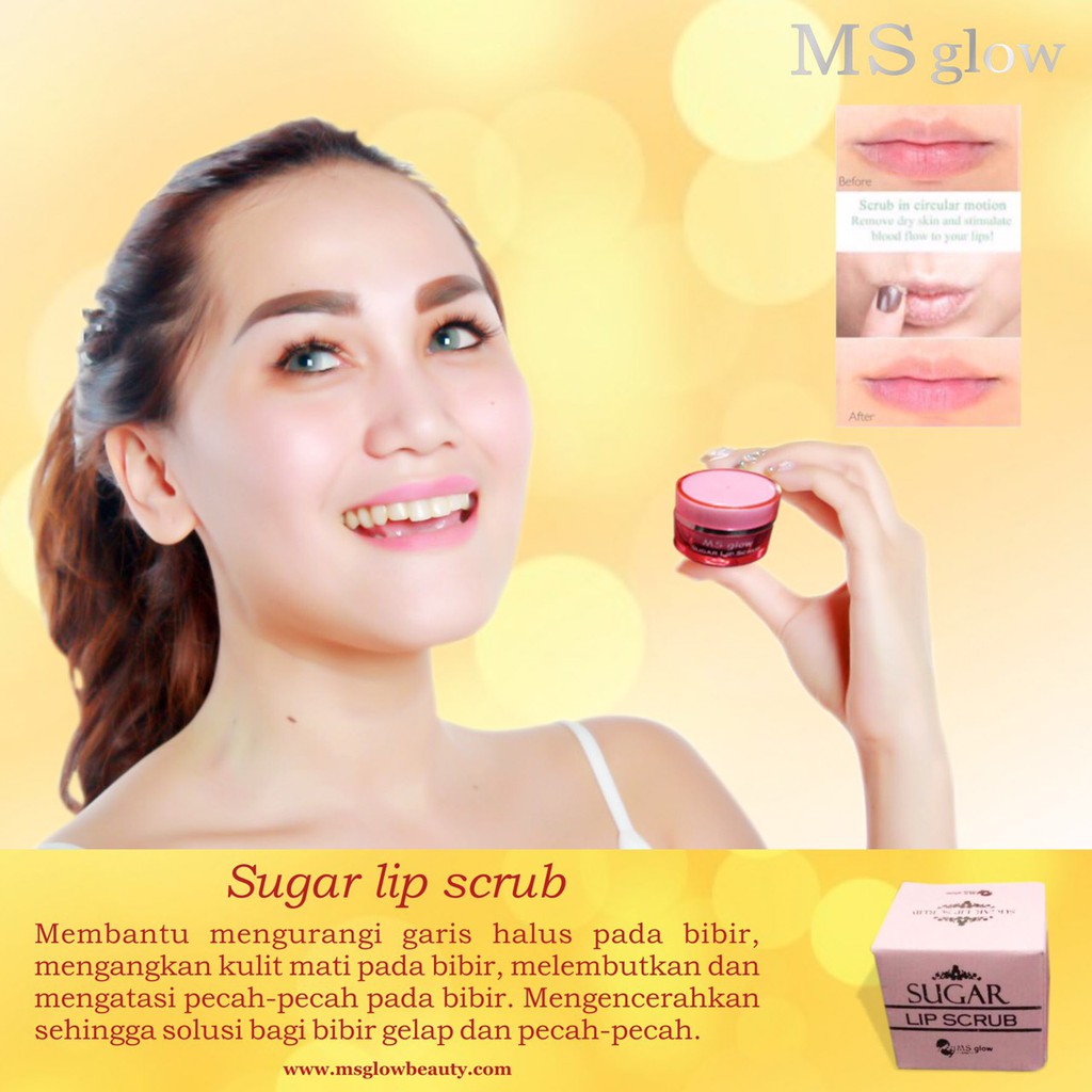 Sugar Lip Scrub MS Glow By Cantik Skincare Shopee Indonesia