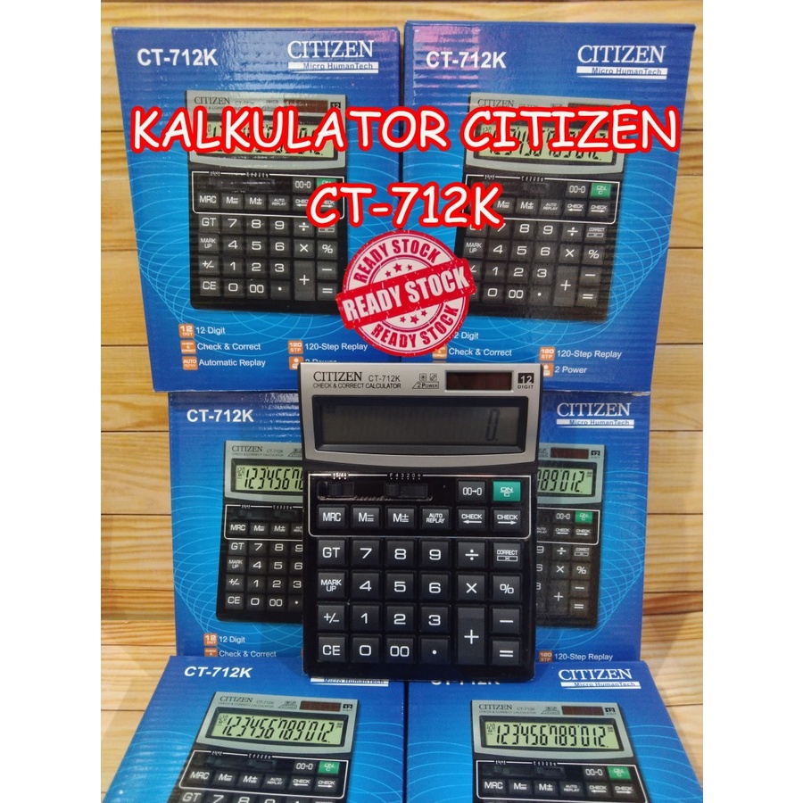 Kalkulator Citizen CT 712K 12 Digit / Calculator Citizen 712 K | cunvalla