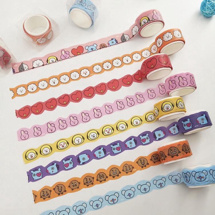 

SELOTIP / WASHI TAPE / STIKER KERTAS BT21 SCRAPBOOK