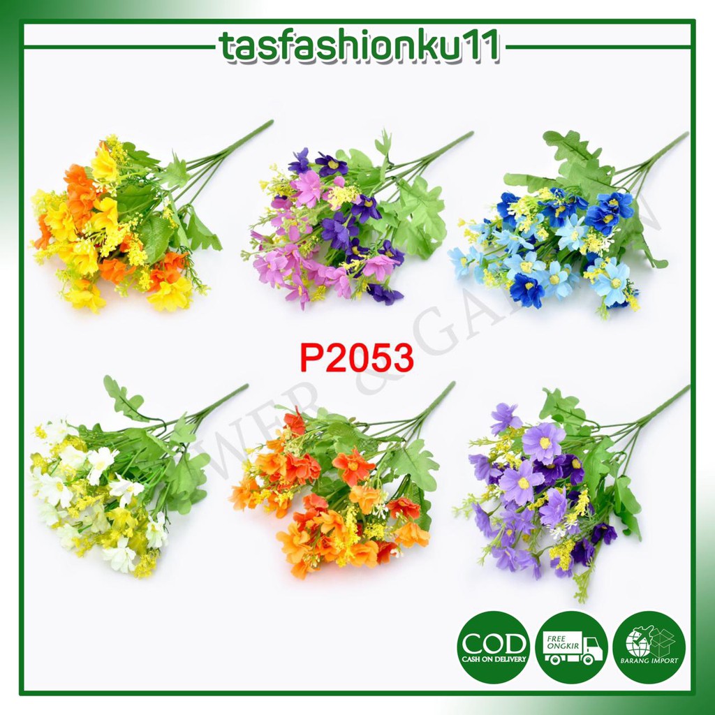 Jual Cod Buket Tangkai Bunga Daisy Imitasi Bahan Sutra Untuk