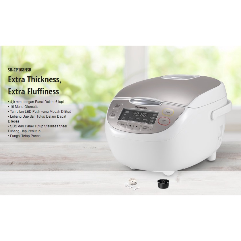Panasonic Rice Cooker Digital 1 Liter SR-CP108NSR
