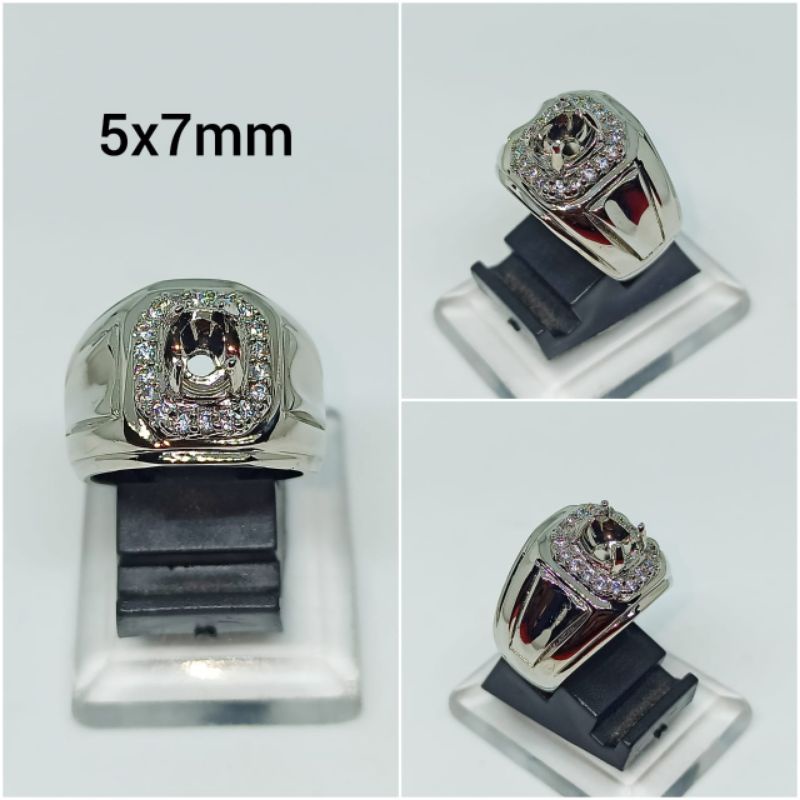 CINCIN/EMBAN/RING ALPAKA SUPER 5x7mm oval