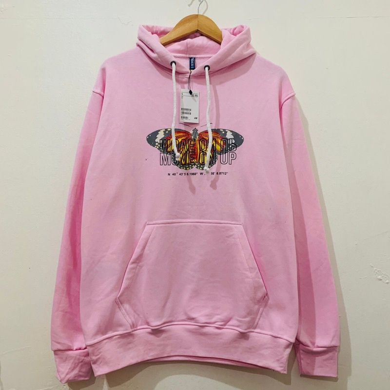 Hoodie Butterfly Move On H*M Pink