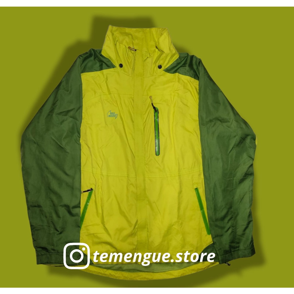Jaket Otdor/Outdor/Outdoor Pria MAX MOUNT warna Kuning dan Hijau Ukuran M fit L SECOND