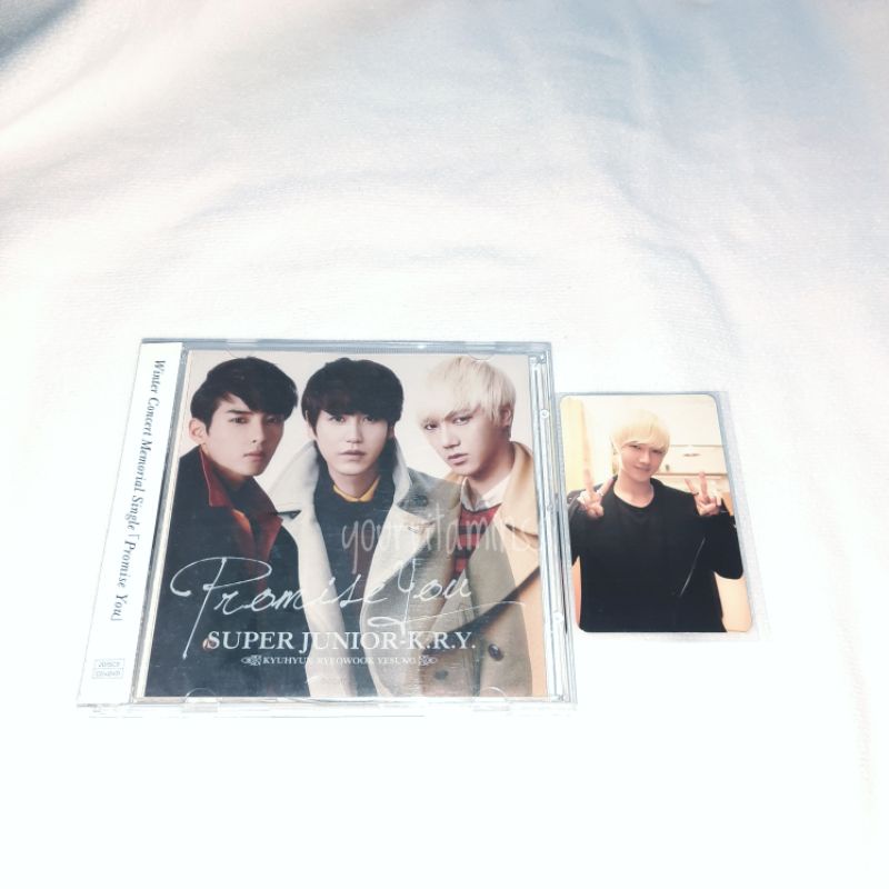 Super Junior KRY Promise You CD DVD Ver - Yesung Photocard